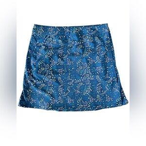 Ripskirt Hawaii Wrap Skirt Large L  Length 2 Blue Floral Coverup Beach Swim